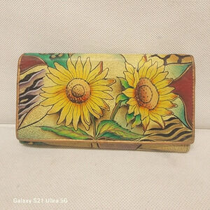 ANUSCHKA LEATHER HAND‎ PAINTED WALLET